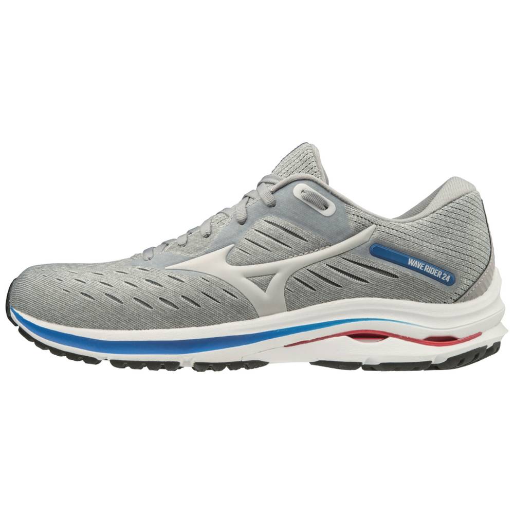 Mizuno Wave Rider 24 - Erkek Koşu Ayakkabısı - Gri Türkiye (QIPXYH-951)